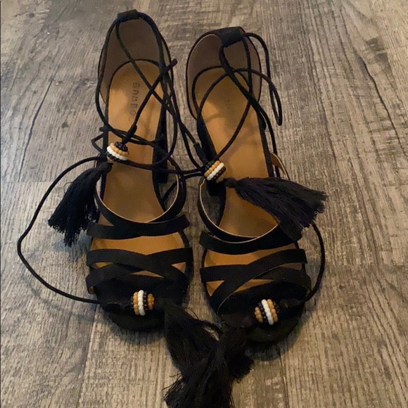 BAMBOO Shoes - Black Shoes Heel Sandal
